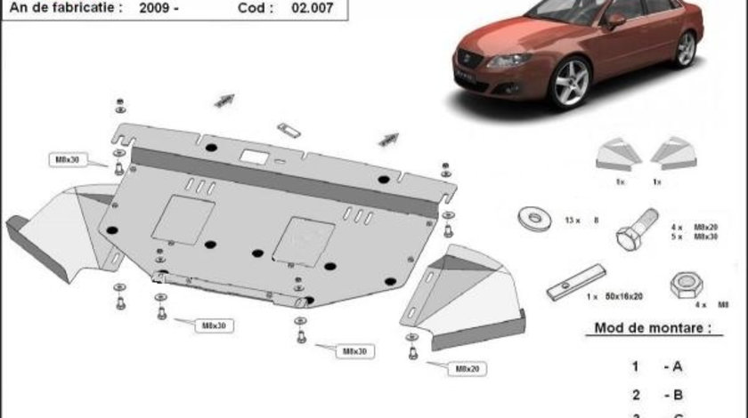 Scut motor metalic Seat Exeo 2008-2013