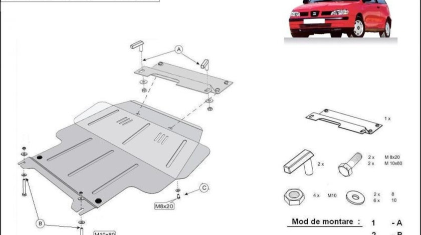 Scut motor metalic Seat Ibiza 1993-2002