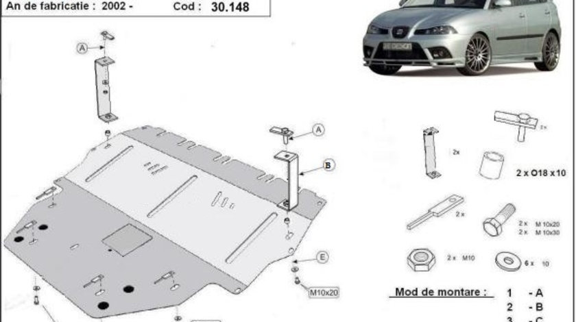 Scut motor metalic Seat Ibiza - Diesel 2002-2017