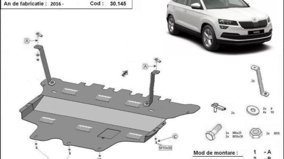 Scut motor metalic Skoda Karoq Cutie Manuala 2017-prezent