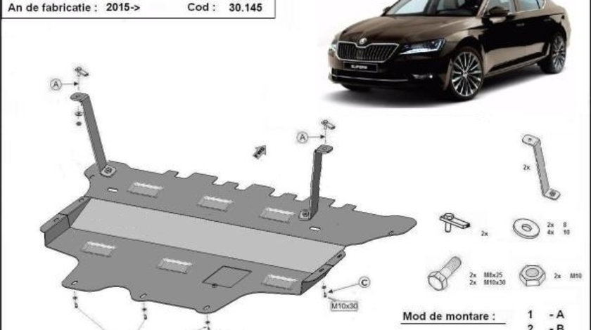 Scut motor metalic Skoda Superb Cutie Manuala 2015-prezent