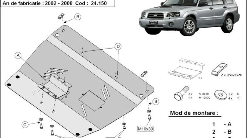 Scut motor metalic Subaru Forester 2002-2008