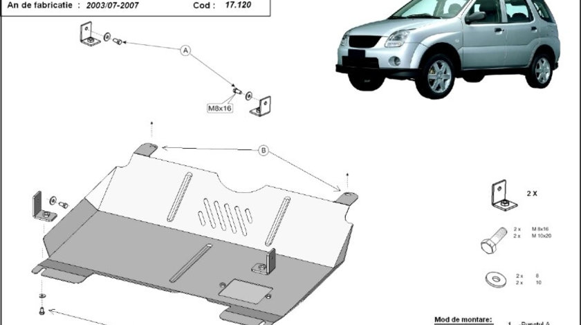 Scut motor metalic Subaru Justy 2004-2007