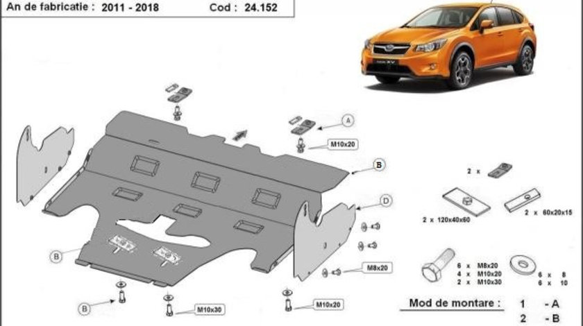 Scut motor metalic Subaru XV 2012-2017