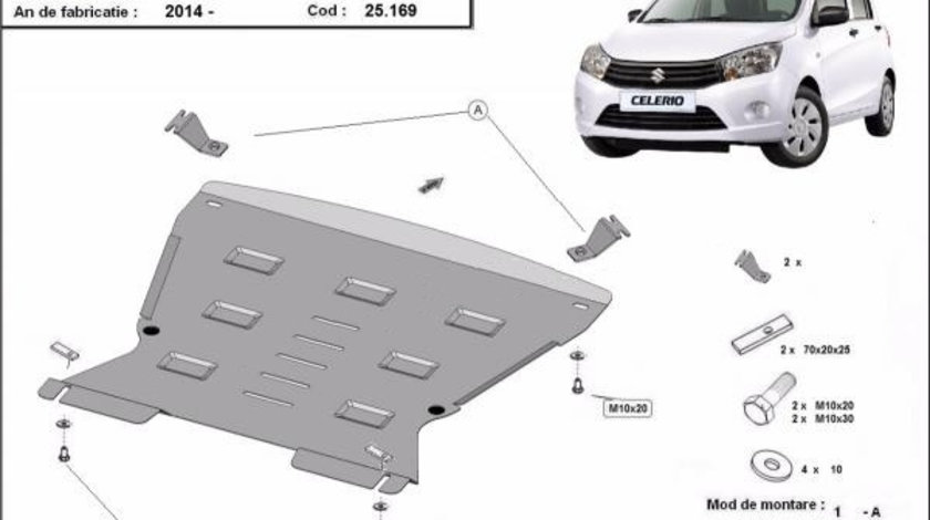 Scut motor metalic Suzuki Celerio 2014-prezent