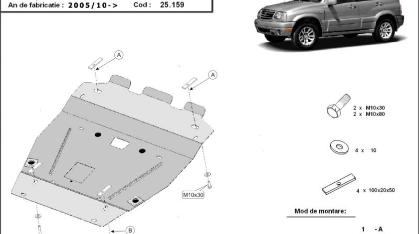 Scut motor metalic Suzuki Grand Vitara 2005-2015