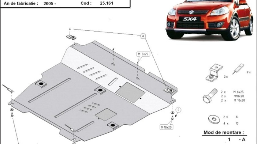 Scut motor metalic Suzuki SX 4 2006-2014