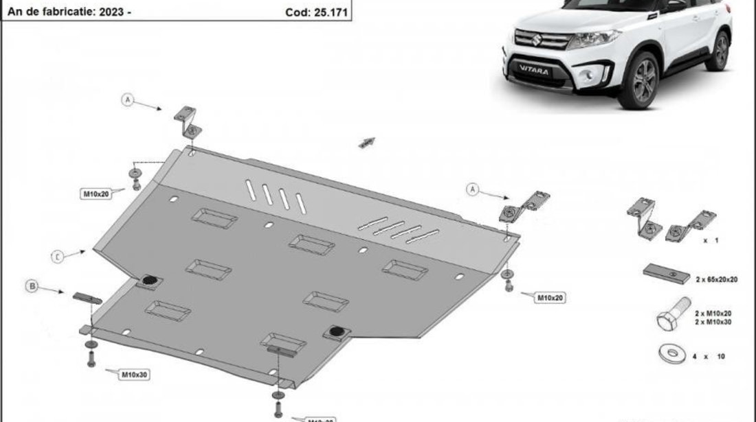 Scut motor metalic Suzuki Vitara MHEV 2023-prezent