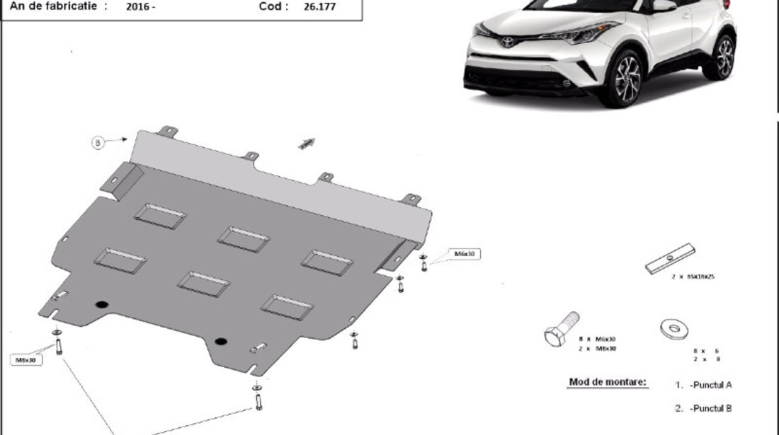 Scut motor metalic Toyota C-HR 2016-2023