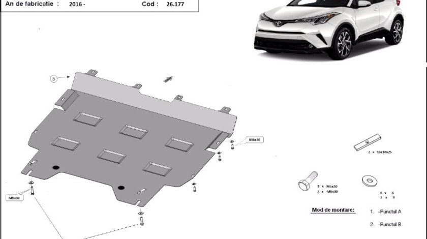 Scut motor metalic Toyota C-HR 2016-2023