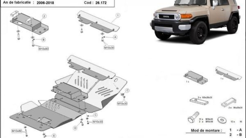 Scut motor metalic Toyota Fj Cruiser 2006-2018