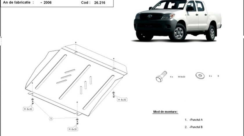 Scut motor metalic Toyota Hilux 2000-2005