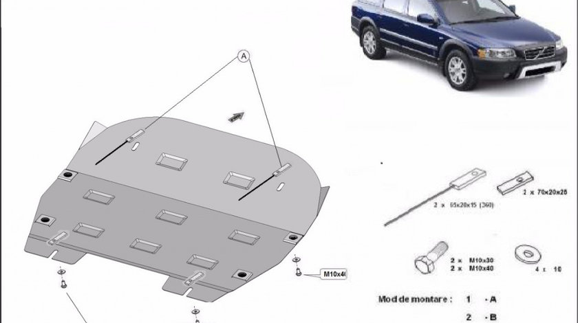 Scut motor metalic Volvo XC70 Cross Country 1997-2007