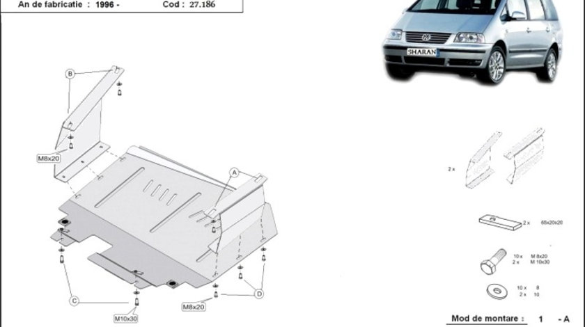 Scut motor metalic VW Sharan 2000-2010