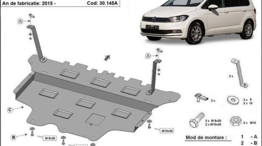 Scut motor metalic VW Touran Cutie Automata 2016-prezent