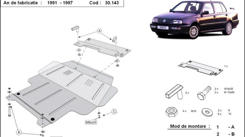 Scut motor metalic VW Vento 1992-1998