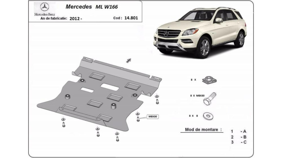 Scut motor metalic w166 Mercedes ML (06.2011->)[W166] #5