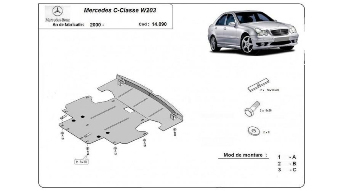 Scut motor metalic - w203 Mercedes C-Class (2000-2007) [W203] #5