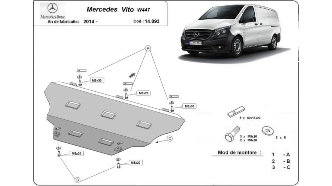 Scut motor metalic w447, 4x2, 1.6 d Mercedes VITO (2014->)[W447] #5