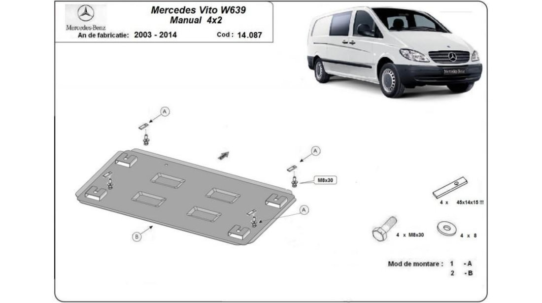 Scut motor metalic w639 - 2.2 d 4x2 Mercedes Vito (2003->) [W639] #5