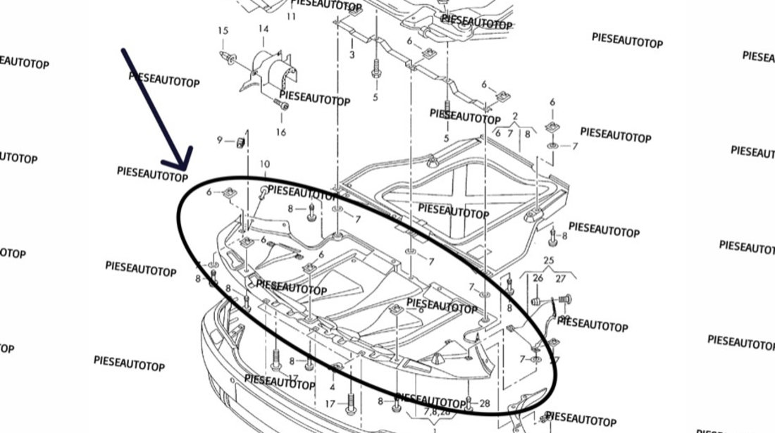 Scut motor nou Audi A6 Avant C5 1998-2004 NOU 4B0863821F 4B0863821J