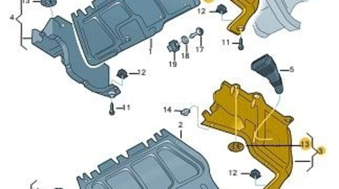 Scut Motor Stanga Oe Skoda Octavia 1 1U2 1996-2010 1J0825245E01C