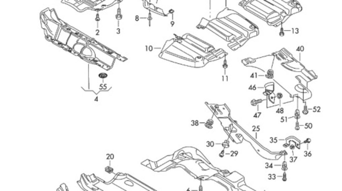 Scut plastic portbagaj Volkswagen Passat B6 (3C5) Variant 2.0 TDI 2006 3C0825216B OEM 3C0825216B