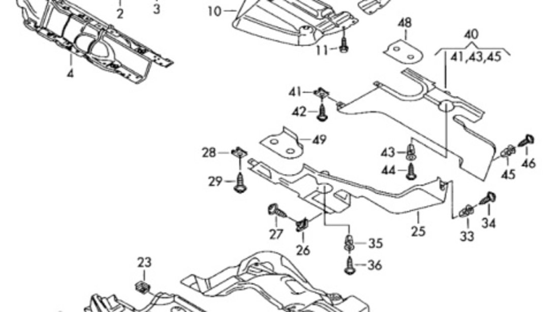 Scut podea dreapta spate Volkswagen Passat B7 (365) Variant 2012 2.0 TDI OEM 3AA825216C