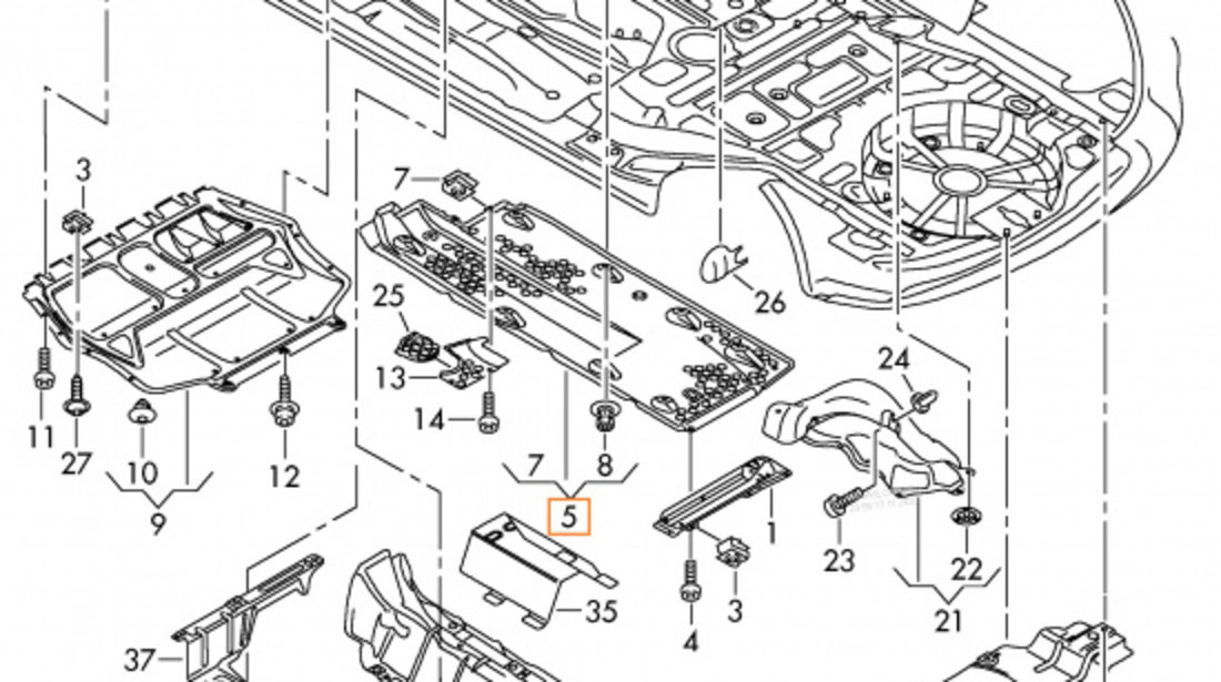 Scut Podea Stanga Oe Audi A3 8P 2003-2013 1K0825201AE