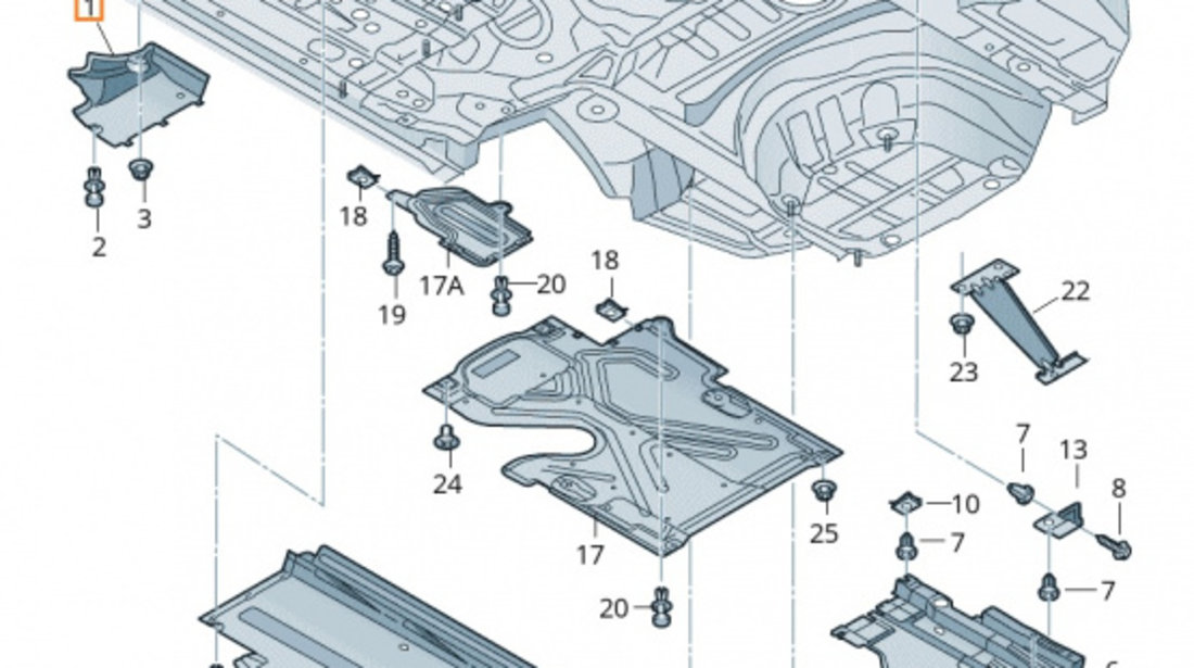 Scut Protectie Podea Fata Dreapta Blic Audi A4 B8 2008-2015 6601-02-0029984P