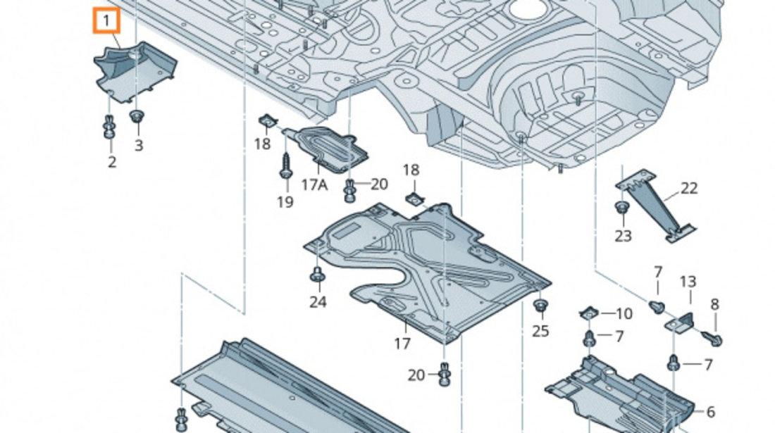 Scut Protectie Podea Fata Stanga Oe Audi A5 8T3 2008-2016 8K0825201E