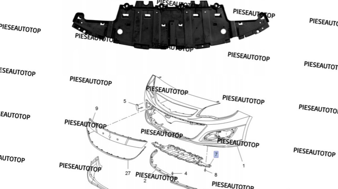 Scut sub bara fata Opel Astra J 2010-2015 NOU 13368661 1401033