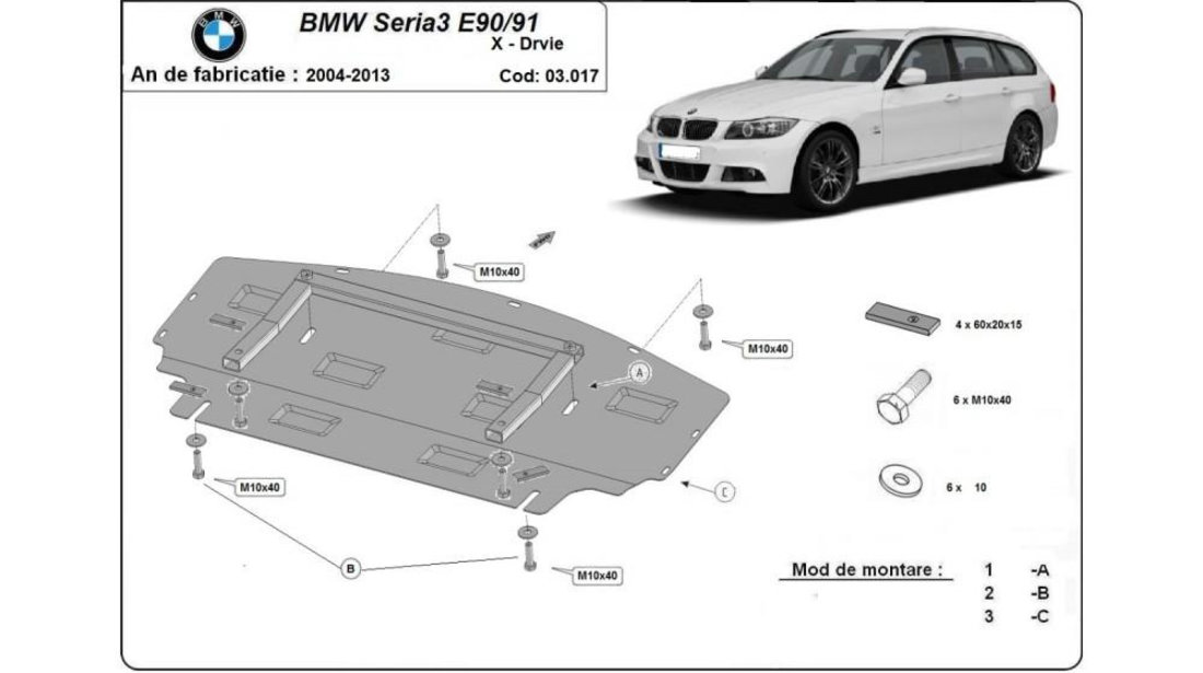 Scut sub bara fata si radiator bmw seria 3 - e90 BMW Seria 3 (2005->) [E91] #5