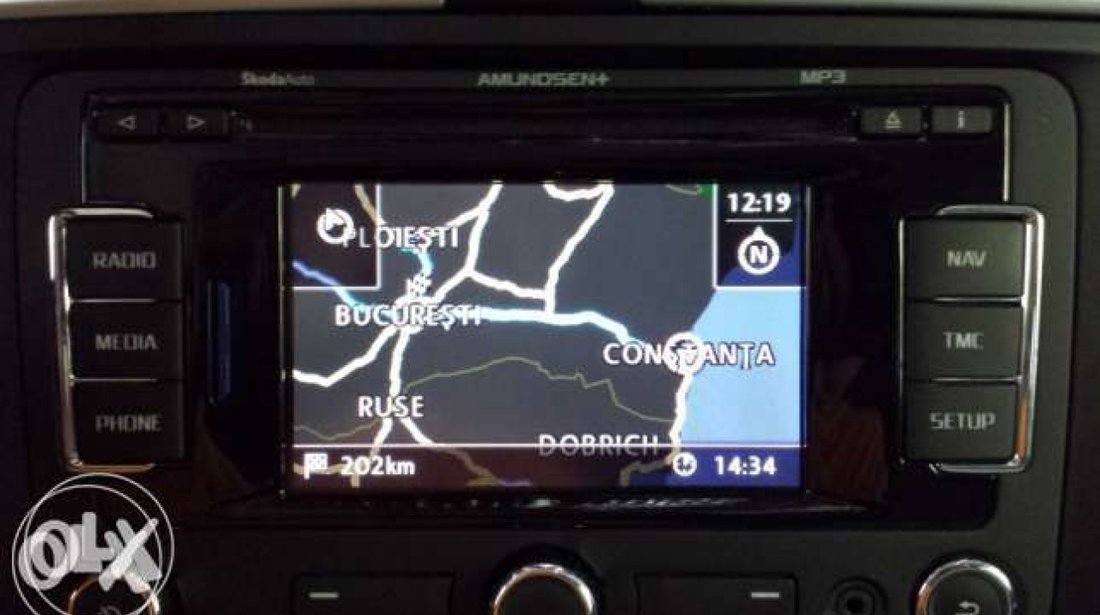 SD CARD navigatie Skoda Amundsen PLUS Europa Est + ROMANIA V12