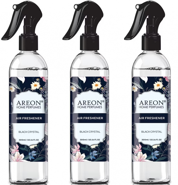 Se 3 Buc Odorizant Areon Home Spray 300 ML Black Crystal