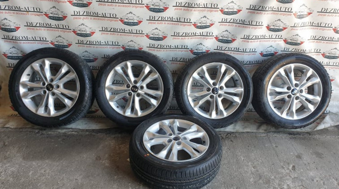 Seat 4 jante aliaj cu anvelope + 1 nefolosita (rezerva) KIA Optima 17" 5x114,3 ET 41 cod OE : 52910-2t310