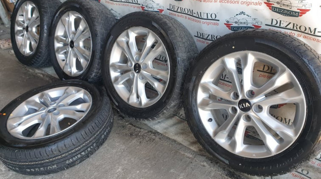 Seat 4 jante aliaj cu anvelope + 1 nefolosita (rezerva) KIA Optima 17" 5x114,3 ET 41 cod OE : 52910-2t310