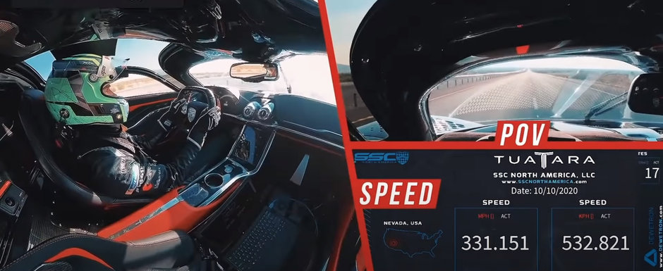 Sefii Bugatti dau PLAY si plang. VIDEO cu momentul in care SSC Tuatara atinge 532.93 km/h