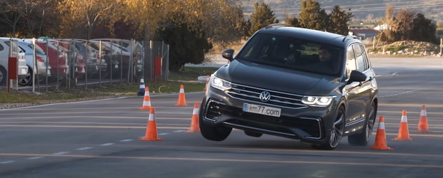 Sefii de la Volkswagen se ascund in casa de rusine. Noul Tiguan Facelift, la un pas sa se rastoarne la testul elanului!