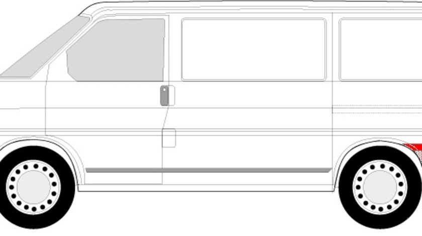 Segment reparatie aripa spate stanga dupa roata VW TRANSPORTER IV intre 1990-2003