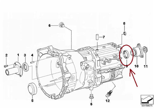 Semering Cardan Cutie - Viteze Manuala Bmw E90 / E92  23117531365
