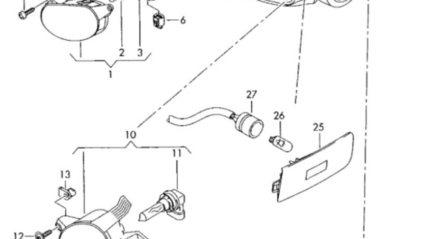 Semnal aripa Audi A3 8L 1.9 TDI 2001 2003 OEM 8E0949127