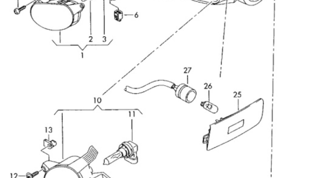 Semnal de pe aripa 8E0949127 Audi A4 B6 Sedan 2003 1.8T AVJ OEM 8E0949127