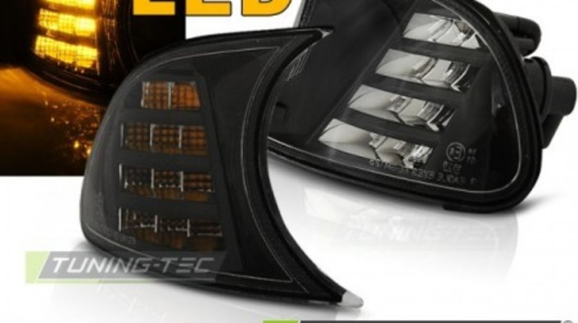 Semnale fata BMW E46 Coupe / Cabrio 1999-2001 Negru pe LED