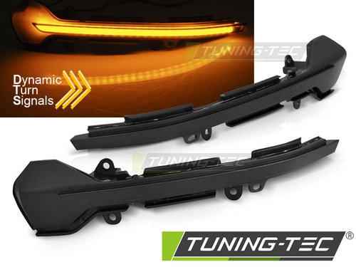 Semnale Semnalizatoare IN THE MIRROR SMOKE LED SEQ compatibila SEAT LEON 12-16 / IBIZA 17- / ARONA 1...
