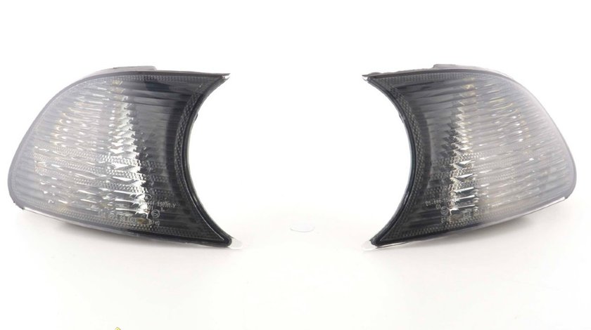 Semnalizare fata BMW E46 Coupe Cabrio 99-01 Negru cu striatii