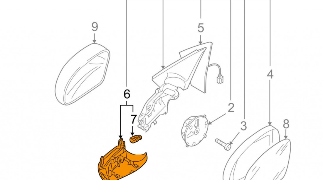 Semnalizare Oglinda Stanga Am Volkswagen Tiguan 1 2007-2016 5N0949101