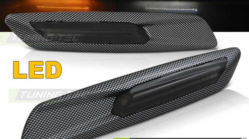 Semnalizari laterale BMW E60/ E90/ E92/ E82 LED F10 STYLE SMOKE CARBON