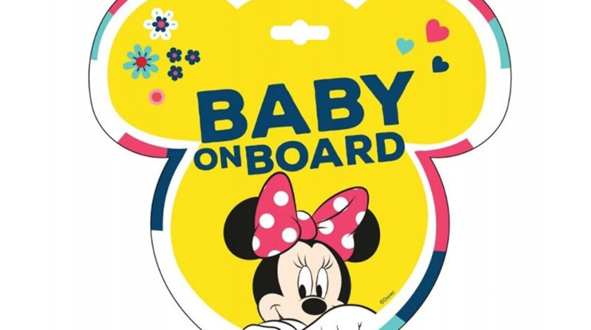 Semnul Baby On Bord, Minnie Disney D59613