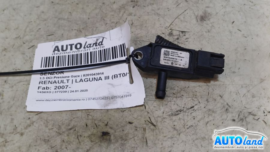 Senzor 8201043914 1.5 DCI Presiune Gaze Renault LAGUNA III BT0/1 2007